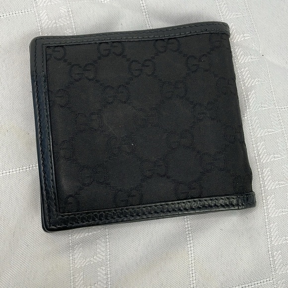 Gucci Bifold Compact Wallet GG Guccissima Monogram Canvas Black Web Tab - Picture 7 of 17